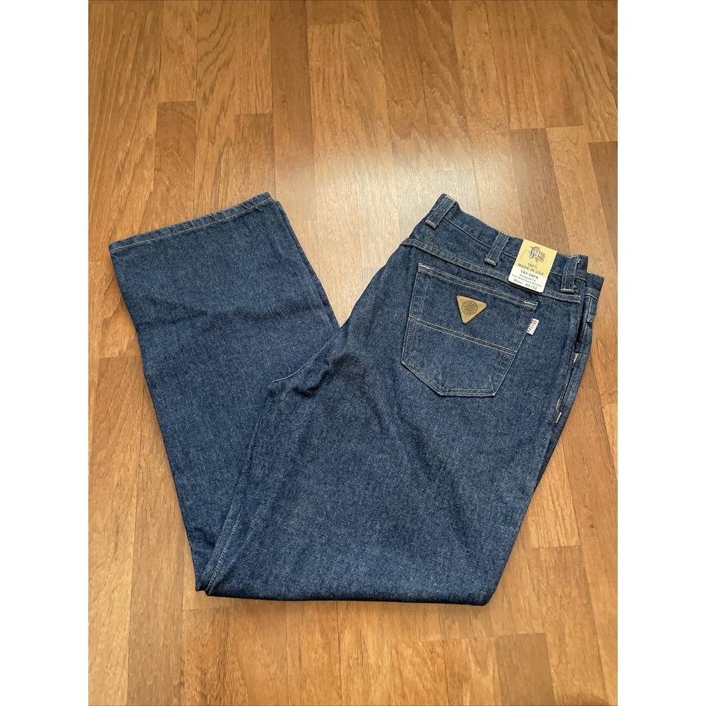 Texas Safety Jeans Men's 42x32 Relaxed Fit FR Denim Jeans Workwear Made In USA
